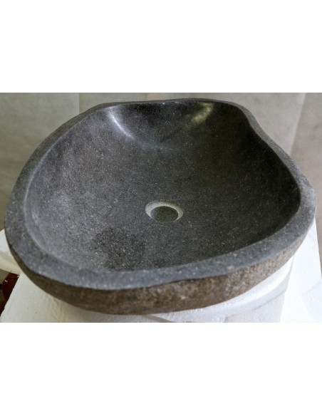 Lavandino pietra di fiume cm 58x38x15 river stone sasso lavabo sink bagno lav. n 39