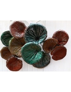 Pannello in metallo floreale edera stilizzata creato e...