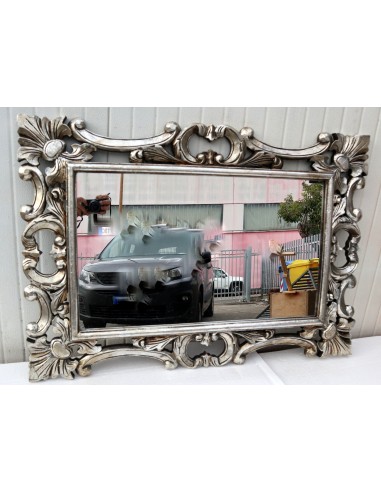 Specchio barocco in legno intarsiato cm 100x70...