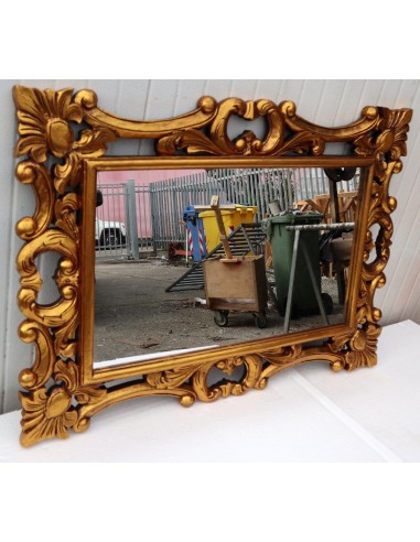 Specchio barocco in legno intarsiato cm 100x70...