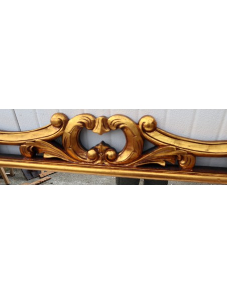 Specchio barocco in legno intarsiato cm 100x70 Oro anticato mod. Hollywood