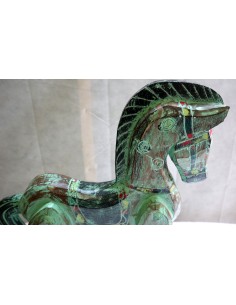 Cavallino a dondolo in legno cavallo creato dipinto a... 2
