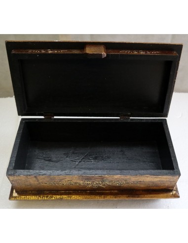 Baule cassapanca in legno di albesia con volto...