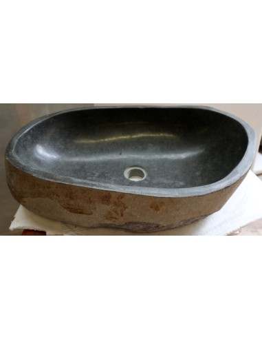 Lavandino pietra di fiume cm 56X35x15 river...