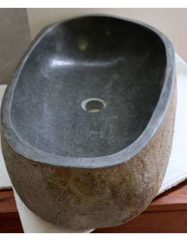 Lavandino pietra di fiume cm 56X35x15 river...
