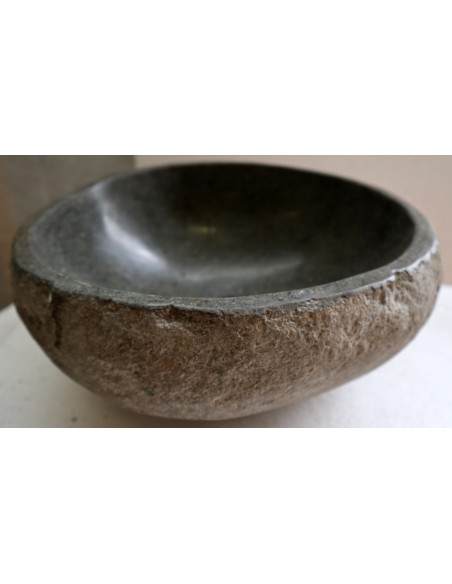 Piccolo Lavandino pietra di fiume cm 32x30x15 river stone sasso lavabo sink bagno lav n 49