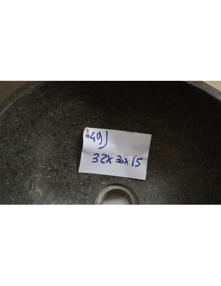 Piccolo Lavandino pietra di fiume cm 32x30x15 river stone sasso lavabo sink bagno lav n 49