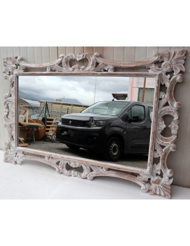 Specchio barocco in legno intarsiato cm 120x80...