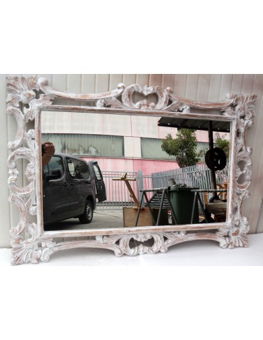 Specchio barocco in legno intarsiato cm 120x80...