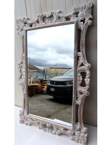 Specchio barocco in legno intarsiato cm 120x80...