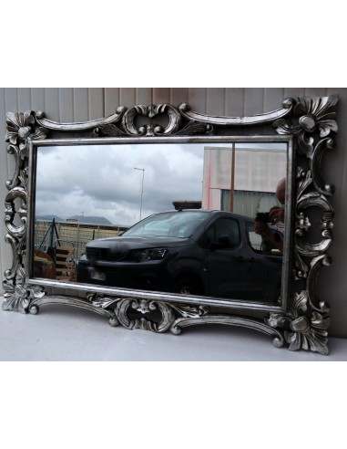 Specchio barocco in legno intarsiato cm 120x80...