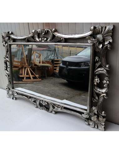 Specchio barocco in legno intarsiato cm 120x80...