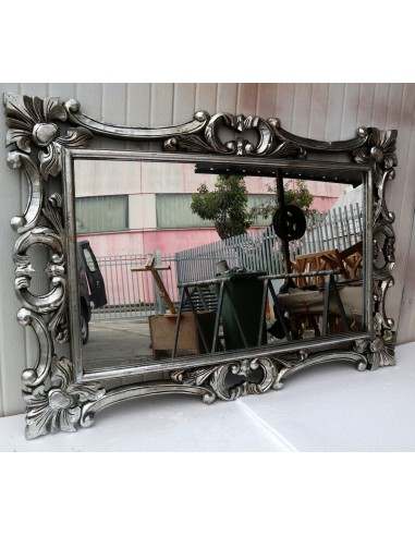 Specchio barocco in legno intarsiato cm 120x80...