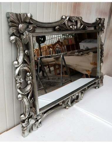 Specchio barocco in legno intarsiato cm 120x80...