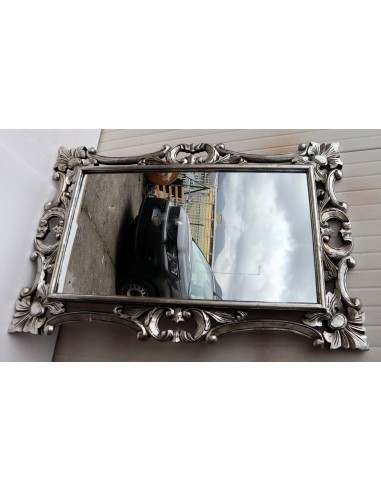 Specchio barocco in legno intarsiato cm 120x80...