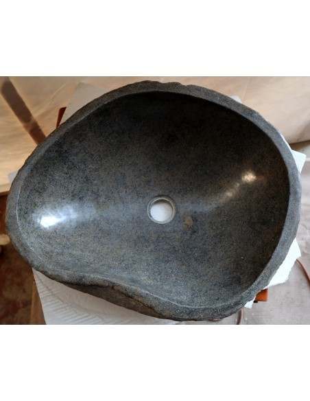 Lavandino pietra di fiume cm 49x41x15 river stone sasso lavabo sink bagno lav n 52