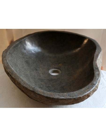 Lavandino pietra di fiume cm 49x41x15 river stone sasso lavabo sink bagno lav n 52