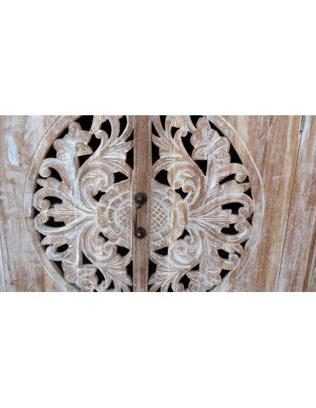 Mobile porta TV o bagno camere con ante Intarsiate a mala da cm 140x54x80 h stondato