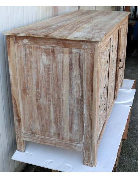 Mobile porta TV o bagno camere con ante Intarsiate a mala da cm 140x54x80 h stondato