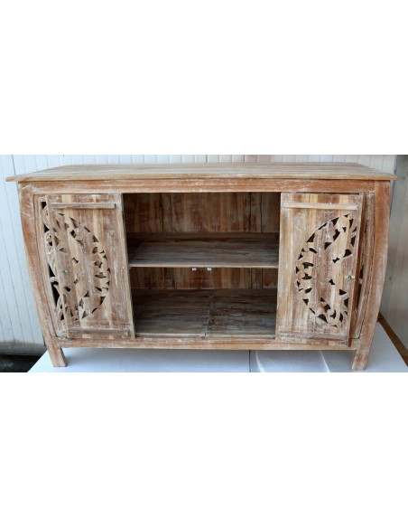 Mobile porta TV o bagno camere con ante Intarsiate a mala da cm 140x54x80 h stondato