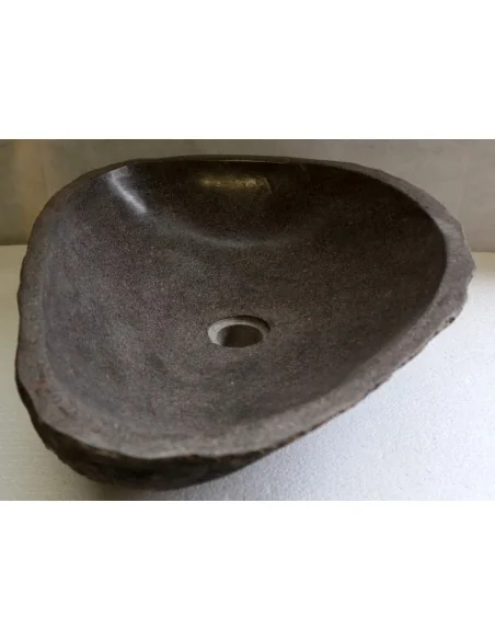 Lavandino pietra di fiume cm 53x41x15 river stone sasso lavabo sink bagno lav n 53