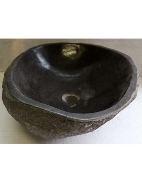 Lavandino pietra di fiume cm 47x40x15 river stone sasso lavabo sink bagno lav n 54
