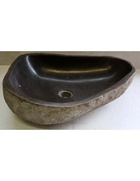 Lavandino pietra di fiume cm 51x40x15 river stone sasso lavabo sink bagno lav n 55
