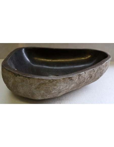 Lavandino pietra di fiume cm 51x40x15 river stone sasso lavabo sink bagno lav n 55