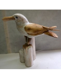 Scultura di Gabbiano in legno da cm 22x17x51 gabbiano...