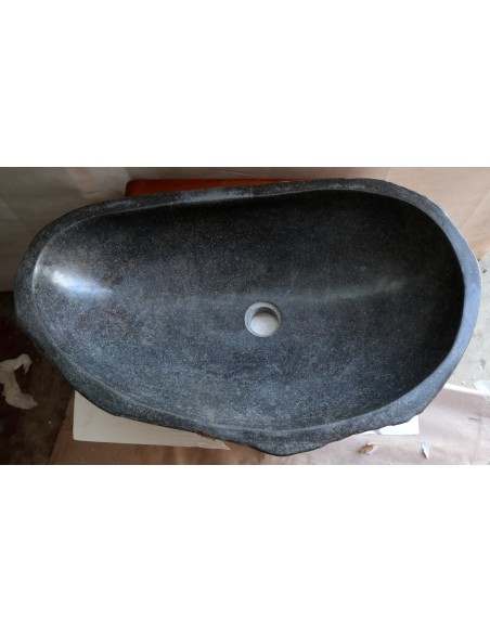 Lavandino in pietra di fiume cm 63x40x15 river stone sasso lavabo sink bagno lav n 57