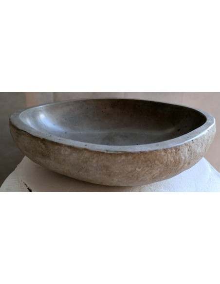 Lavandino pietra di fiume cm 50x39x15 river stone sasso lavabo sink bagno lav-n-58
