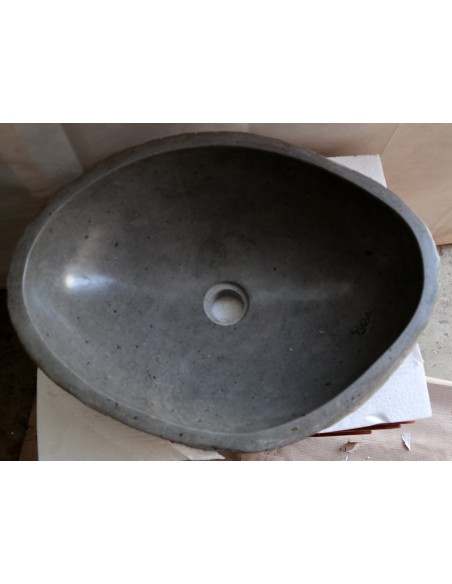 Lavandino pietra di fiume cm 50x39x15 river stone sasso lavabo sink bagno lav-n-58