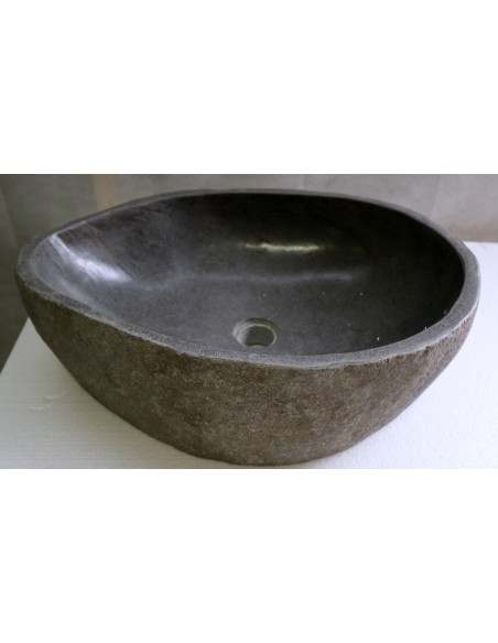 Lavandino pietra di fiume cm 54x38x15 river stone sasso lavabo sink bagno lav. n 62