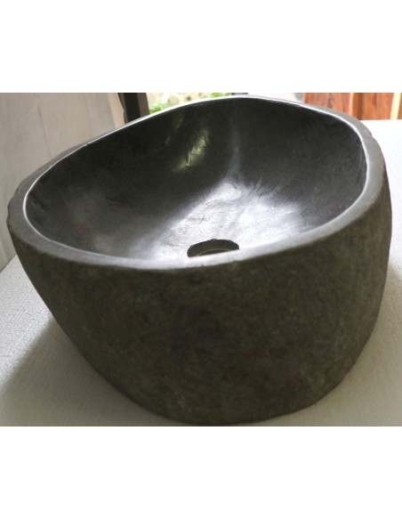 Lavandino pietra di fiume cm 54x38x15 river stone sasso lavabo sink bagno lav. n 62
