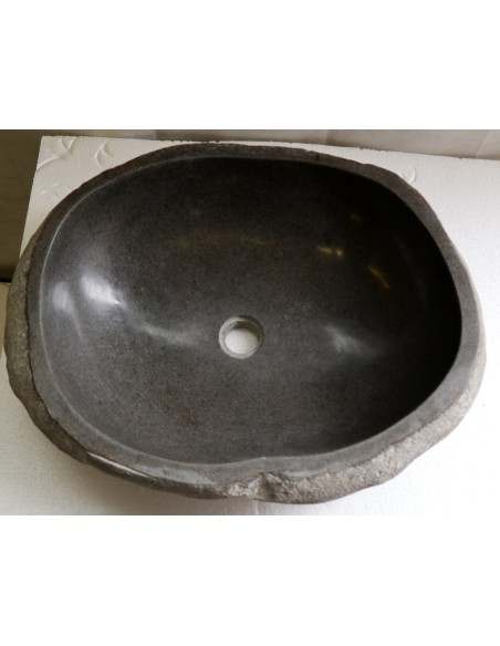 Lavandino pietra di fiume cm 58x43x15 river stone sasso lavabo sink bagno lav n 63