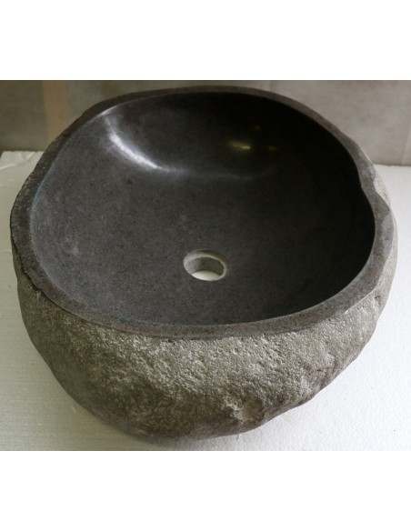 Lavandino pietra di fiume cm 58x43x15 river stone sasso lavabo sink bagno lav n 63