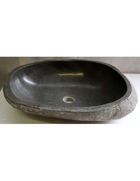 Lavandino pietra di fiume cm 58x43x15 river stone sasso lavabo sink bagno lav n 63