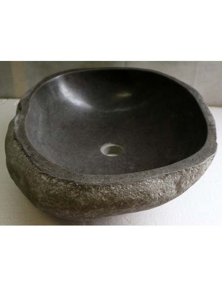 Lavandino pietra di fiume cm 58x43x15 river stone sasso lavabo sink bagno lav n 63