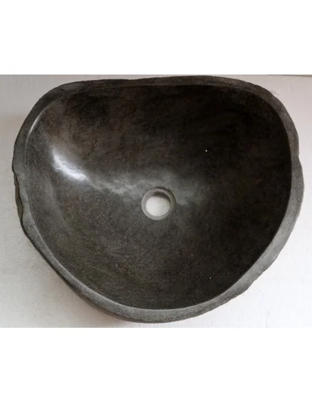 Lavandino pietra di fiume cm 47x40x15 river stone sasso lavabo sink bagno lav n 66