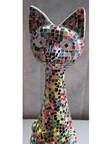 Lampada abatjour gatto cm 60 in resina e...