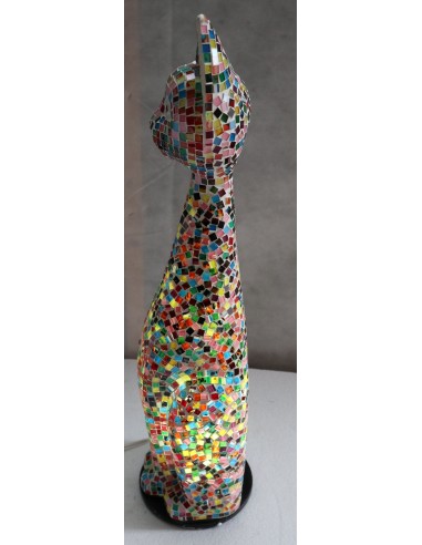 Lampada abatjour gatto cm 60 in resina e...