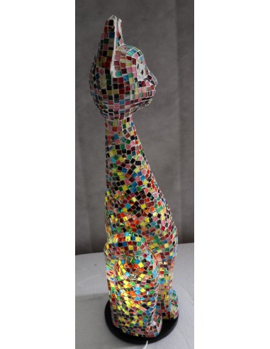 Lampada abatjour gatto cm 60 in resina e...