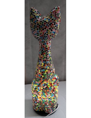 Lampada abatjour gatto cm 60 in resina e...