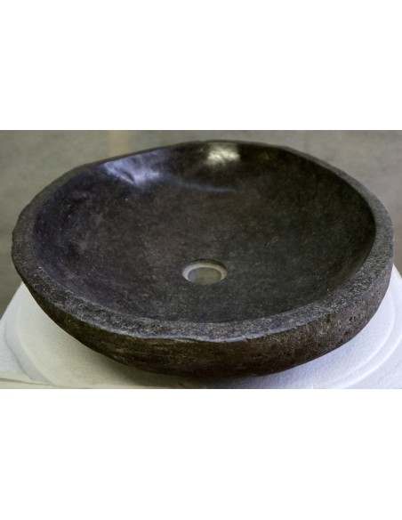 Lavandino pietra di fiume cm 54x45x15 river stone sasso lavabo sink bagno lav n 69