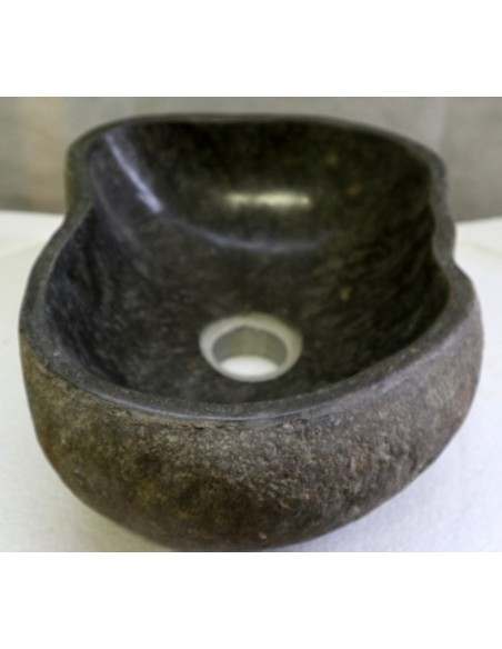 piccolo lavandino in pietra di fiume cm 32x25x11 river stone sasso lavabo sink lav nat 70