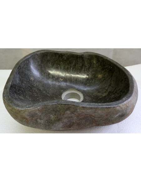 piccolo lavandino in pietra di fiume cm 32x25x11 river stone sasso lavabo sink lav nat 70