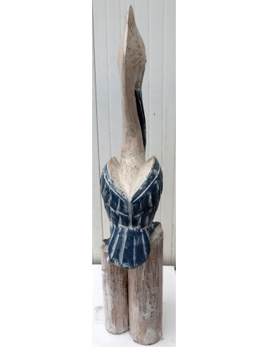 Scultura di un Pellicano in legno da cm...