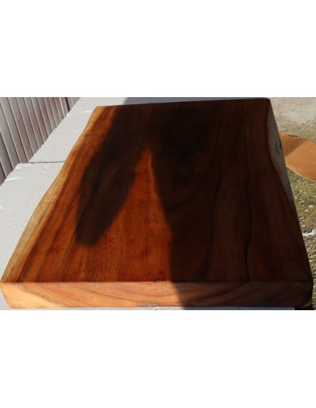 Piano in legno top massello suar o noce indiano per bagno cm 81x52/54x5,5h tavola n. 4