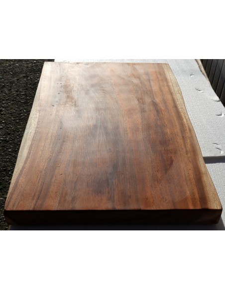 Piano in legno top massello suar o noce indiano per bagno cm 81x52/54x5,5h tavola n. 4