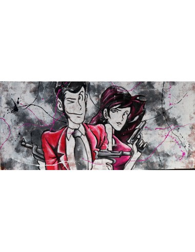 Quadro Lupin III cm 150x70 con Margot Fujiko...